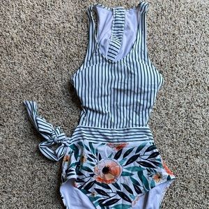 One piece bathing suit